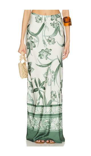 ROCOCO SAND Maxi Skirt in Green. Taglia XS. Also in S, XXS, M, L. | Revolve Clothing (Global)