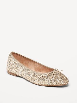 Glitter Bow-Tie Ballet Flat Shoes for Women | Old Navy (US)