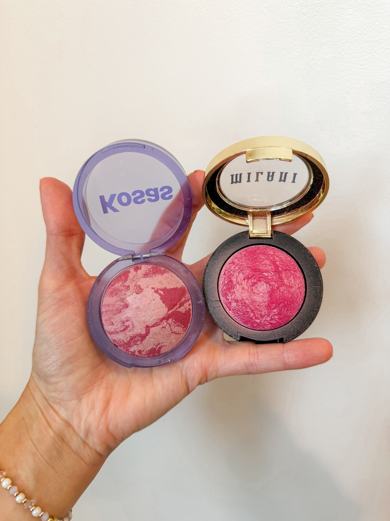 Kosas blush: euphoria 
Milani blush: dolce pink

#LTKBeauty