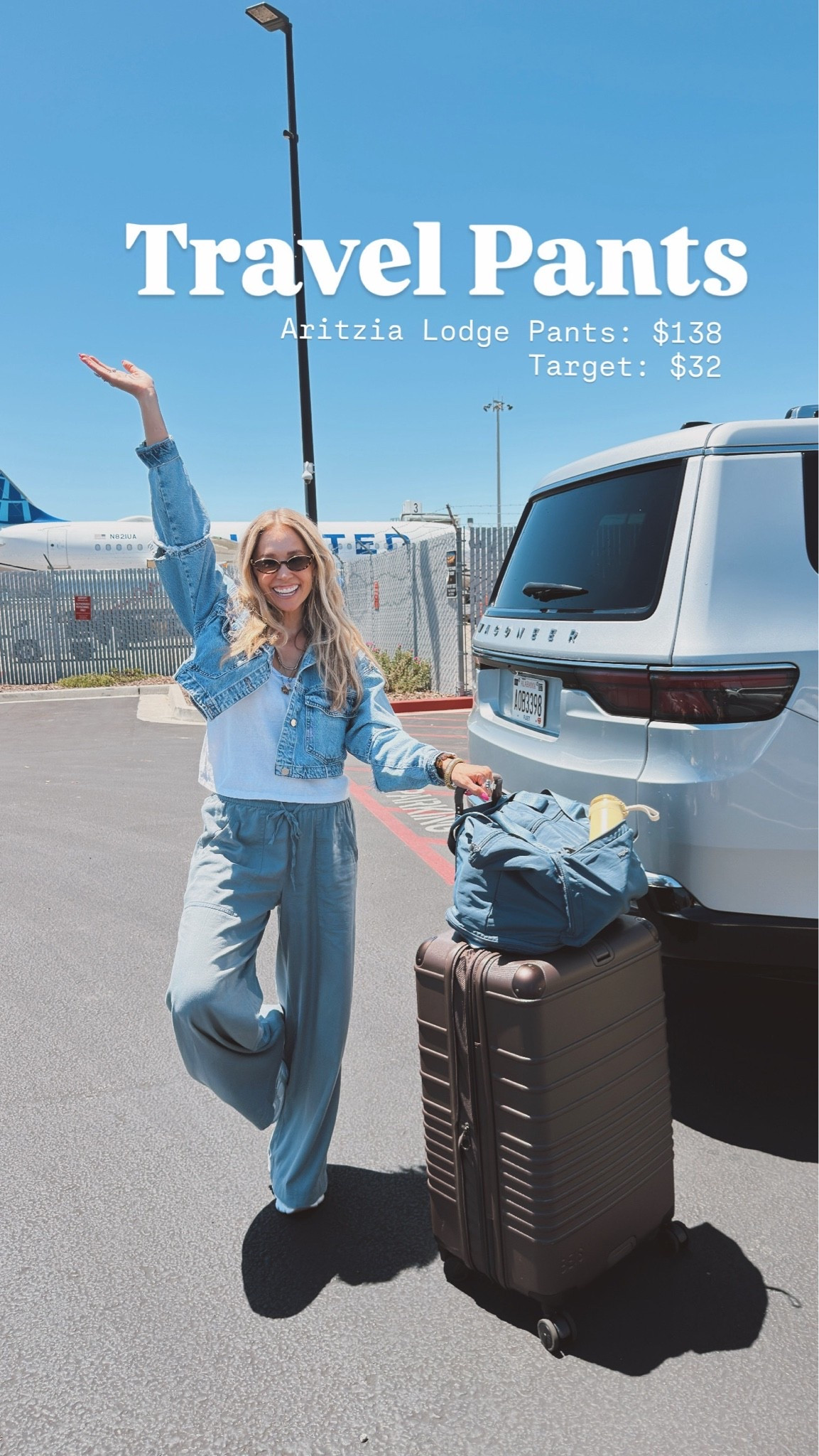 The best travel pant! They remind me of the Aritzia Lodge Pant. 🤍🤍🤍

Size: S / TTS/ 5’5” / 120ish lbs
