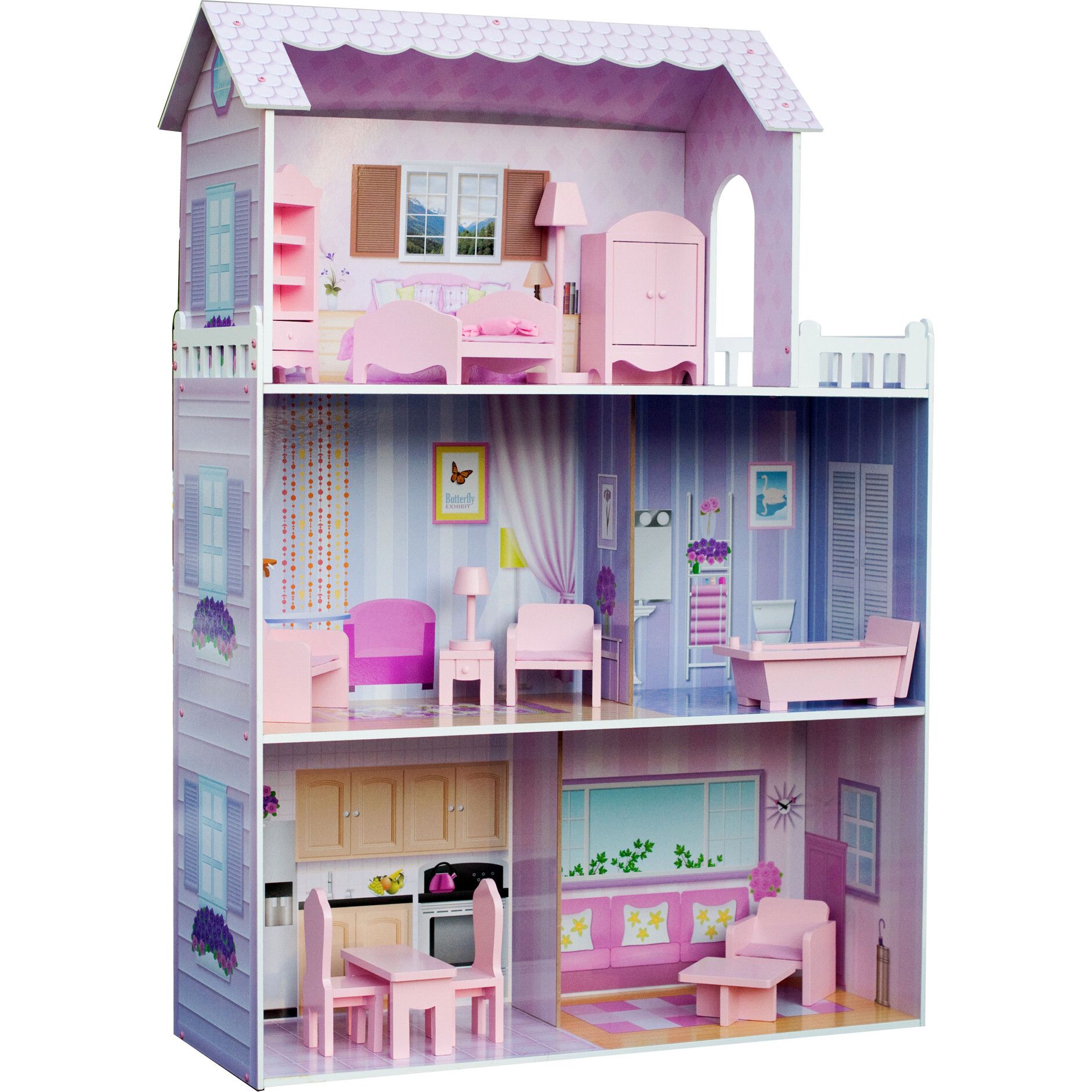 Dreamland Tiffany 12" Doll House, Pink | Maisonette