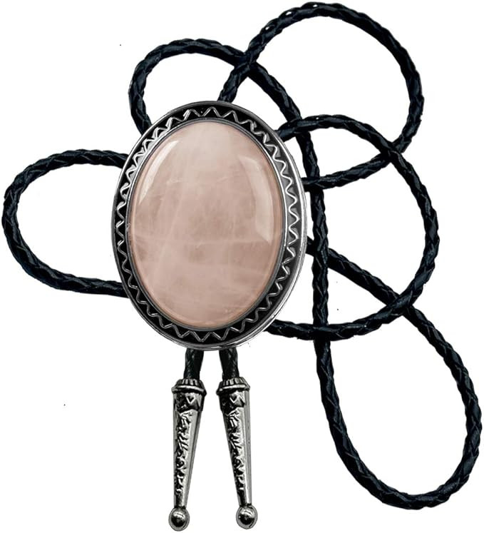 Bolo Tie with Natural Stone Turquoise Stone Style Genuine and Cowhide Rope More Colors | Amazon (US)