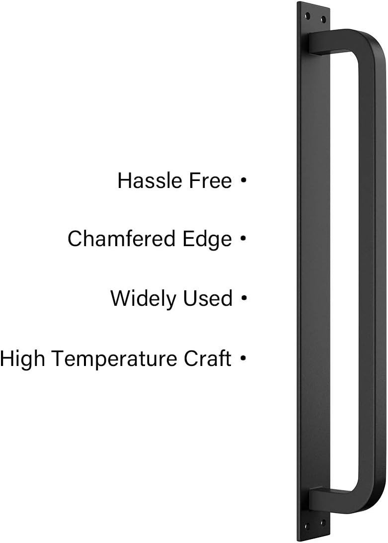 SMARTSTANDARD 12” Antique Rustic Handmade Barn Door Handle, Black Flush Long Base Handle Pull, ... | Amazon (US)
