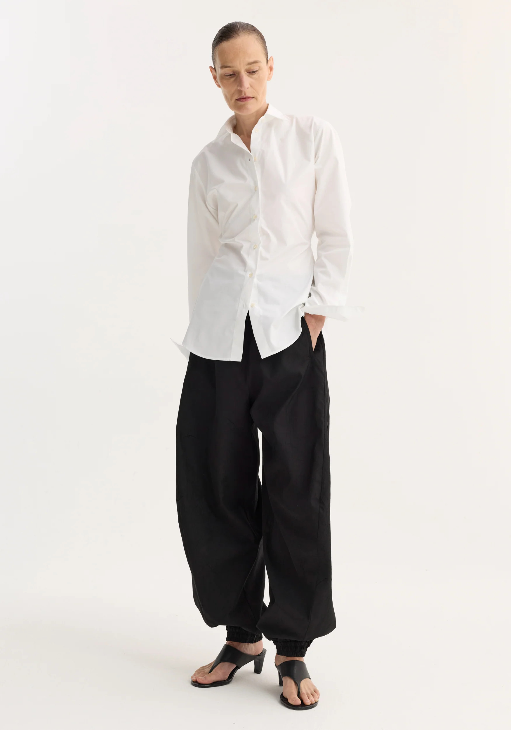poplin shaped shirt | optic white | Rohe