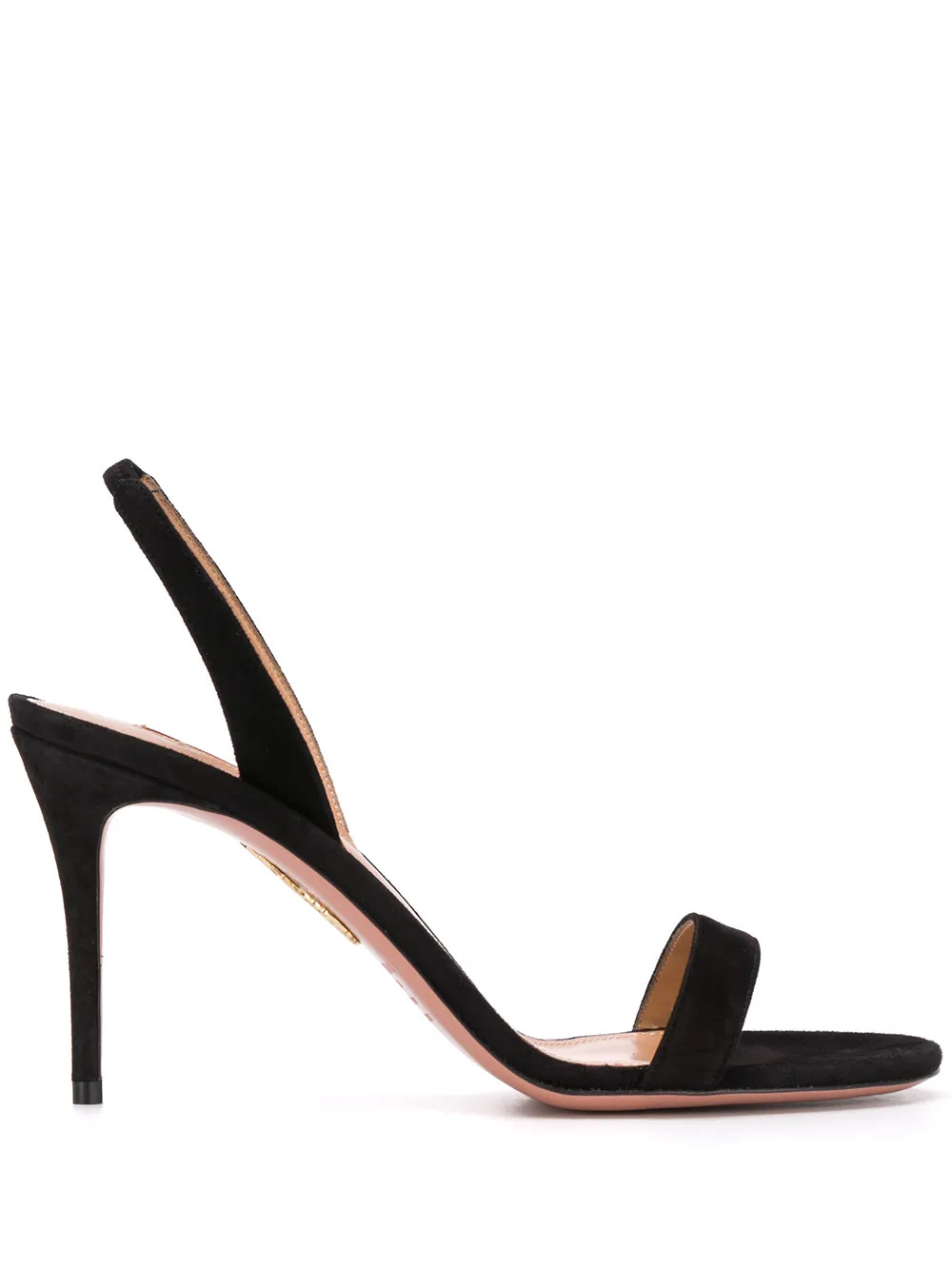 Aquazzura So Nude mid-heel Sandals | Black | FARFETCH | Farfetch Global