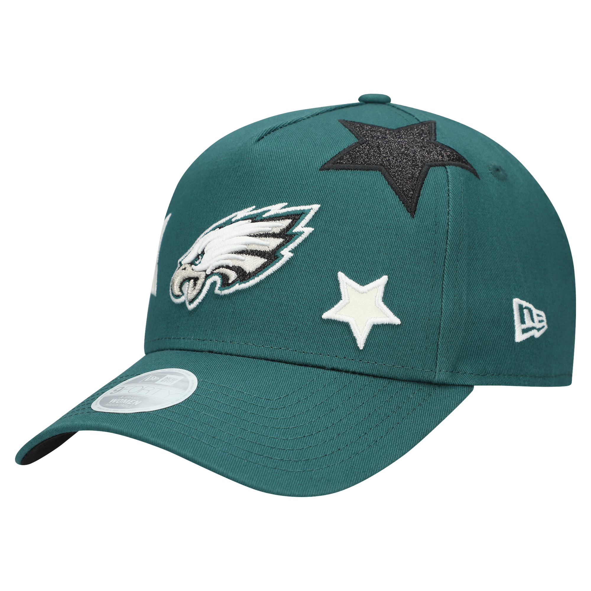 Women's New Era Midnight Green Philadelphia Eagles Stardom A-Frame 9FORTY Adjustable Hat | Fanatics