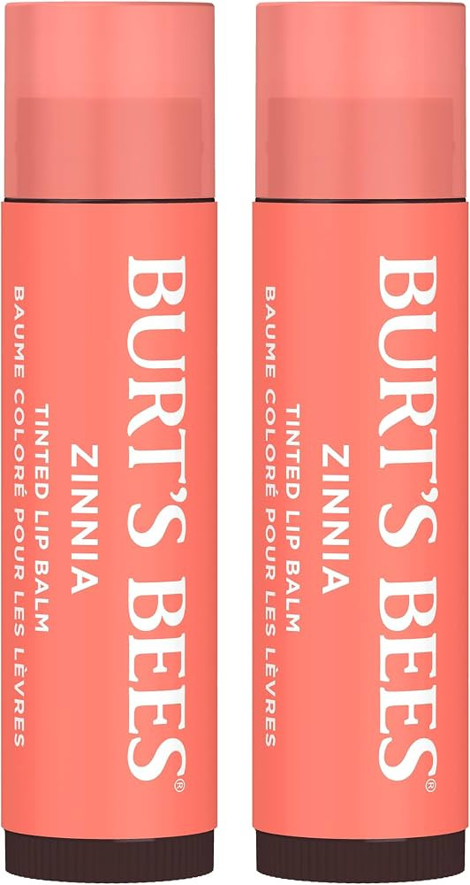 Burt's Bees 100% Natural Tinted Lip Balm, Zinnia, 0.15 Oz, Pack of 2 | Amazon (US)