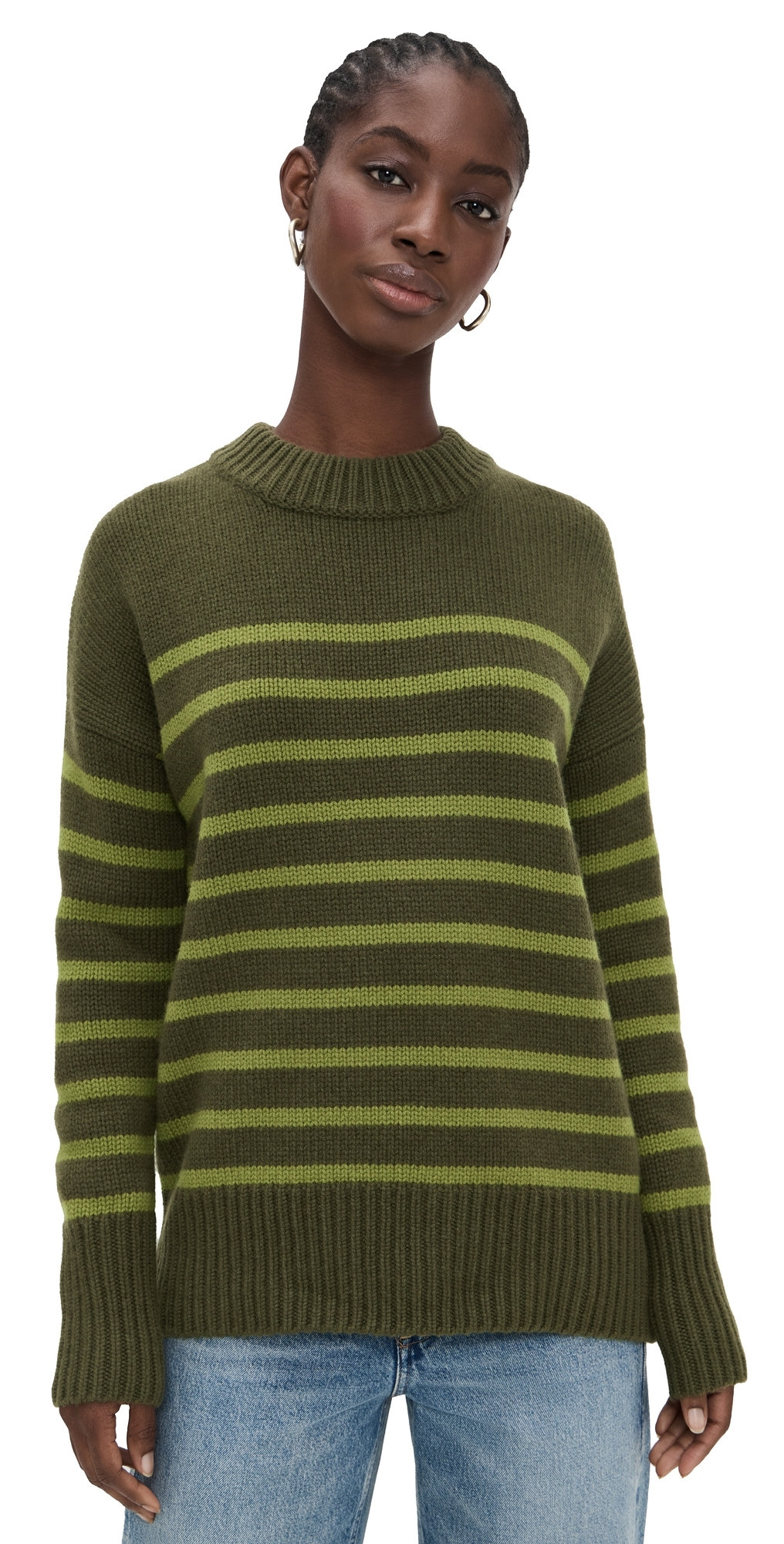 La Ligne Marin Sweater Olive/Peridot L | Shopbop