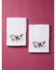 2pk 16x28 Ghost Pals Embroidered Hand Towel Set | HomeGoods