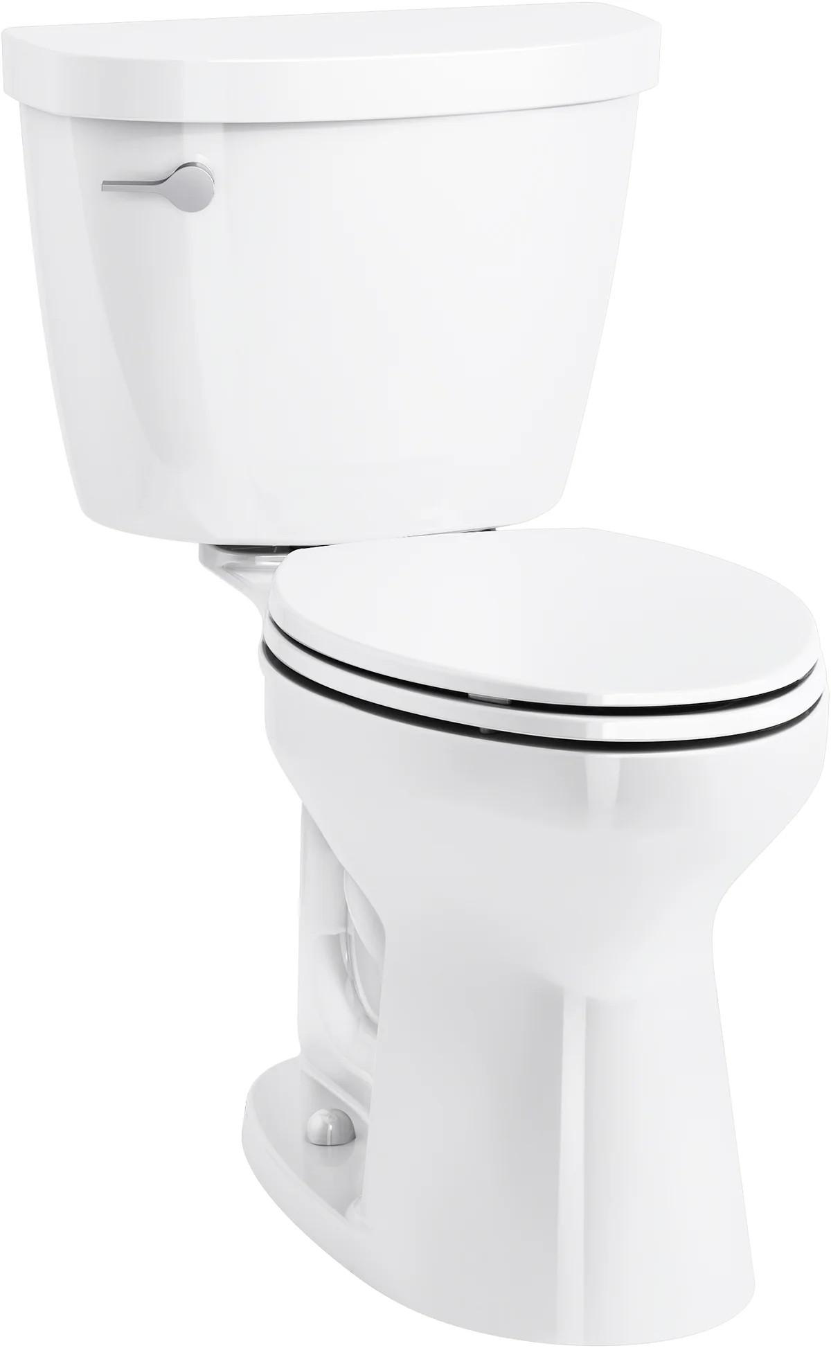 KOHLER Cimarron White Elongated Chair height 12-in Rough-In WaterSense 1.28 GPF Single 2-piece Toilet | 31621-0 | Lowe's