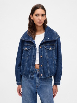 Denim Oversized Bubble Jacket | Gap (CA)