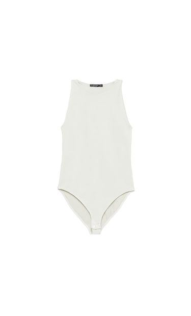 Polyamide halter bodysuit - Women's fashion | Stradivarius United Kingdom | Stradivarius (UK)