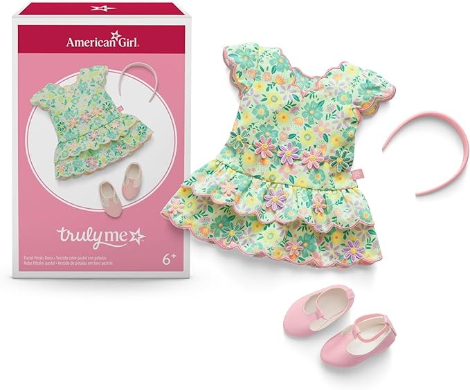 American Girl Truly Me, 18-inch Doll Clothes, Pastel Petals Dress, with Headband and Flats, Ages ... | Amazon (US)
