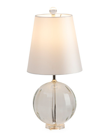 15in Dolly Crystal And Burnished Brass Table Lamp | TJ Maxx