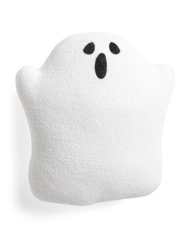 14x20 Knit Shaped Ghost Feather Yarn Halloween Pillow | TJ Maxx