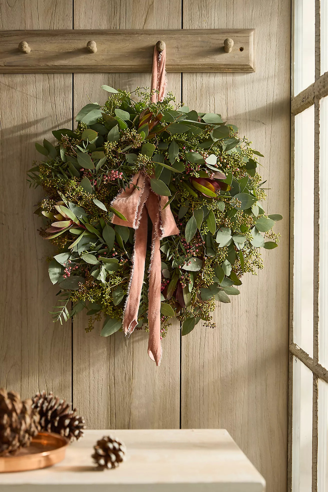 Fresh Eucalyptus + Pepperberry Wreath | Terrain