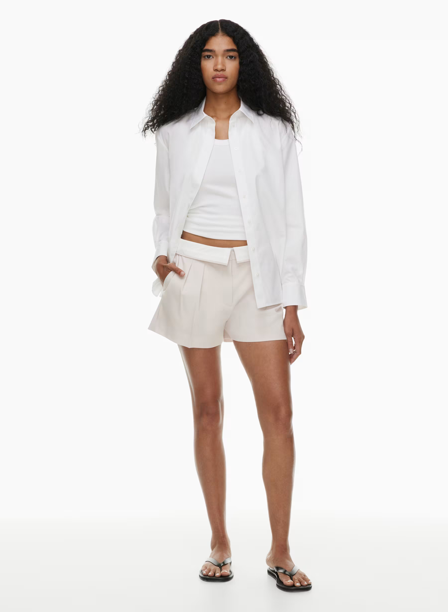 Aritzia Babaton Women's Bureau Shorts in Matte Pearl | 12 | Aritzia