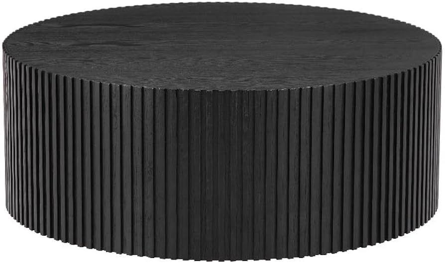 American Home Classic Finn Modern Solid Wood Coffee Table in Black | Amazon (US)