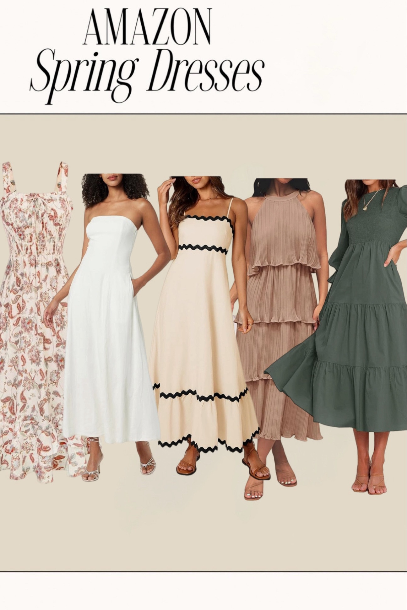 Amazon Spring Dresses 
floral dress, mid dress, spring style 

#LTKfindsunder50 #LTKfindsunder100 #LTKstyletip