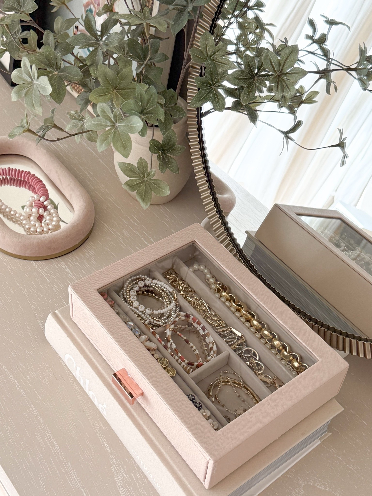 The prettiest jewelry organizer💕 I have them in all different configurations and they are on sale!🛍️

#LTKHome #LTKBeauty #LTKSaleAlert