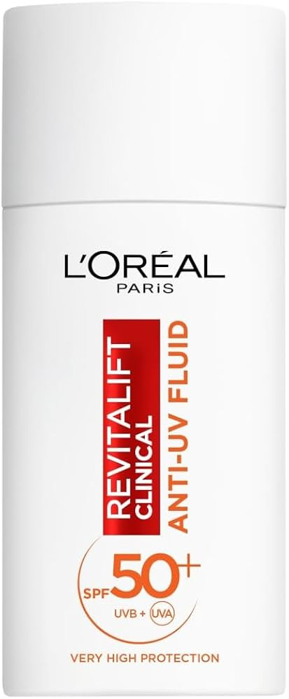 L’Oréal Paris Revitalift Clinical SPF 50+ Invisible UV Fluid, Protect, Prevent and Improve Age... | Amazon (UK)