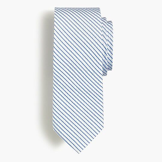 Boys' seersucker tie | J.Crew Factory