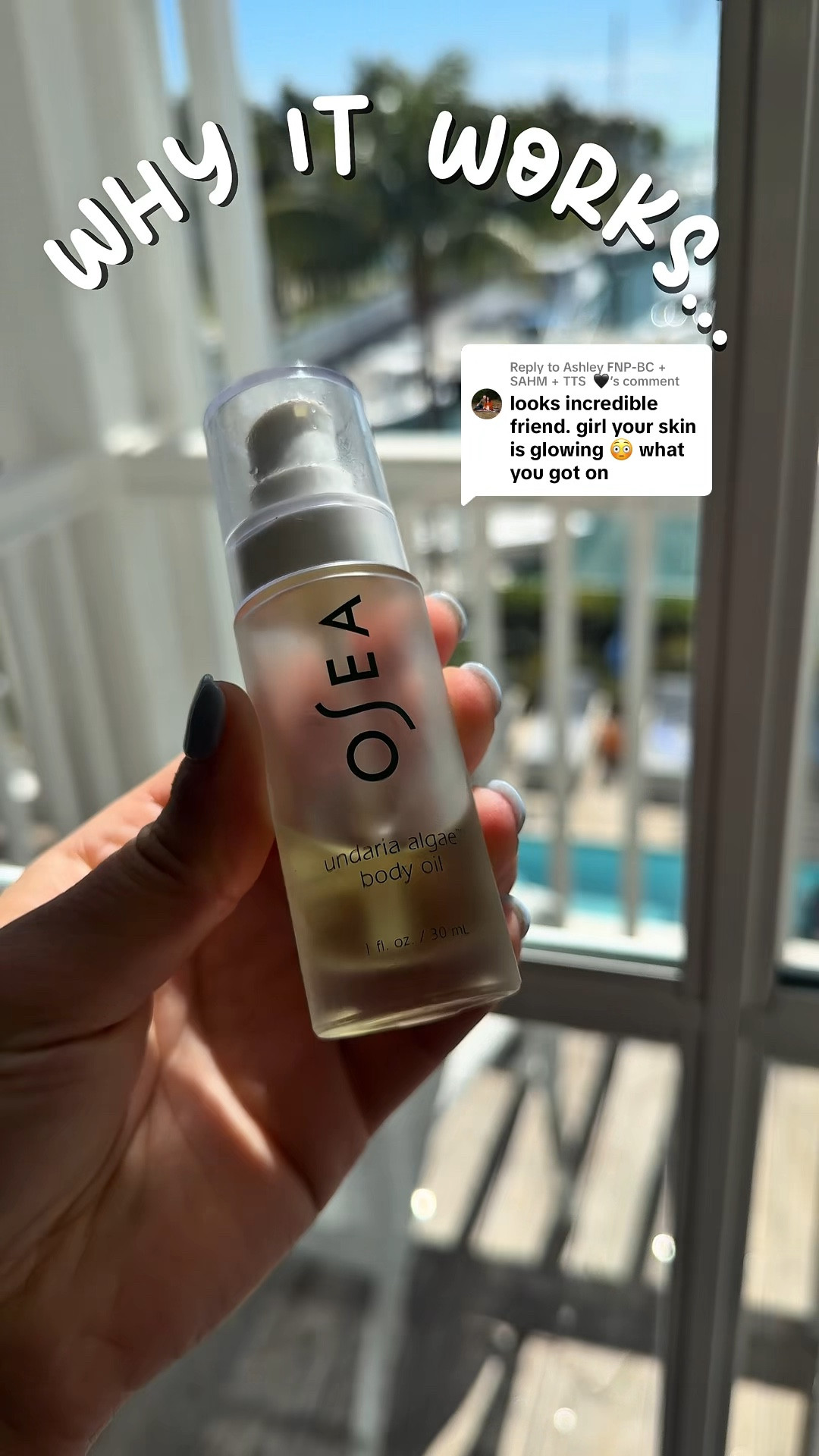 Soft, silky, and giving ✨ glass skin for your body ✨

The Undaria Algae Body Oil by OSEA leaves my skin deeply hydrated, radiant, and never greasy. It absorbs fast and gives that post-spa glow at home. If you love clean, seaweed-powered skincare… this is it. 🌊

#OSEA #UndariaAlgaeOil #CleanBeauty #BodyCareRoutine #GlowingSkin #SkincareFavorites

#LTKmorningroutine #LTKSpringSale #LTKselfcare