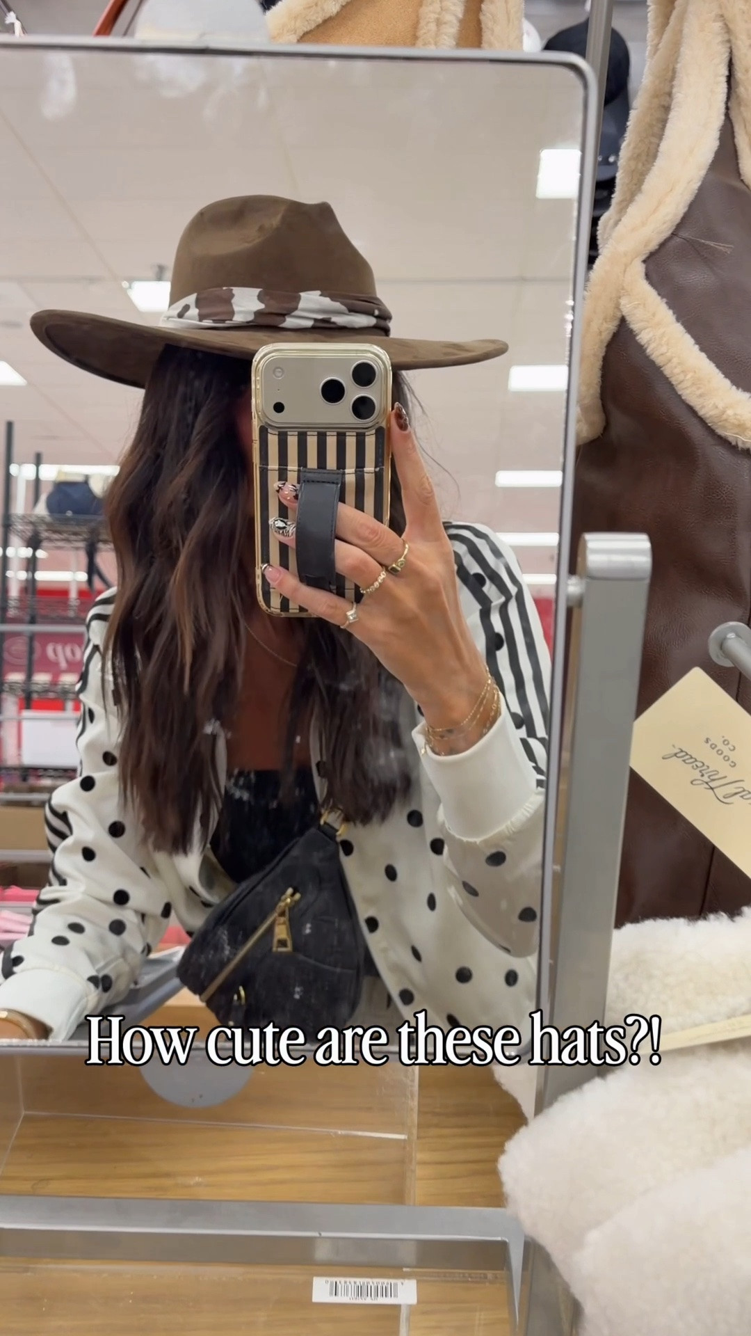 Loving these adorable hats with the cow print detail!