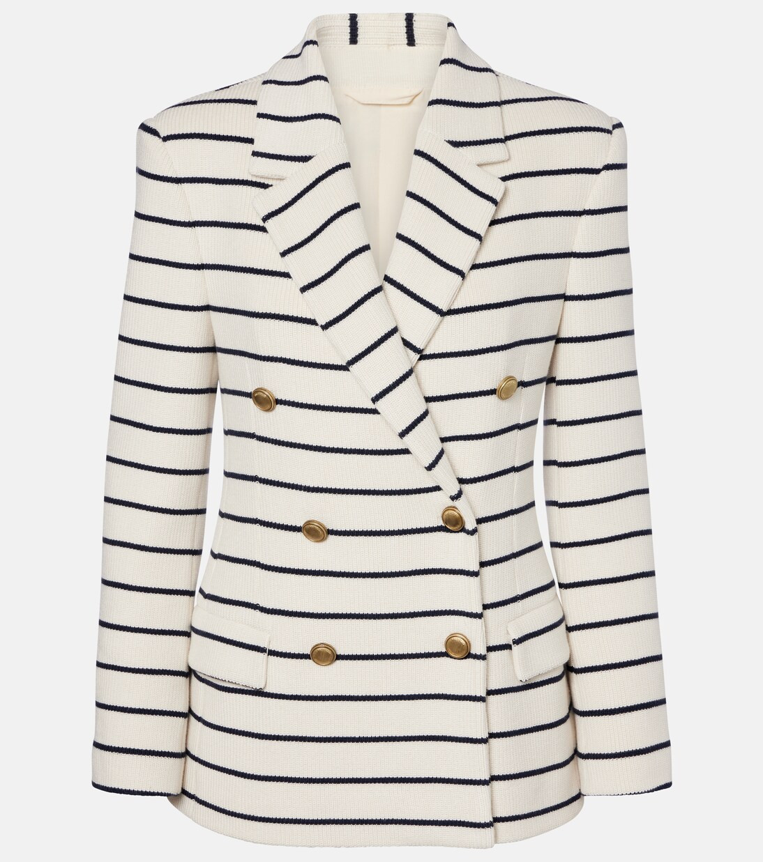 Knitted striped cotton blazer | Mytheresa (INTL)