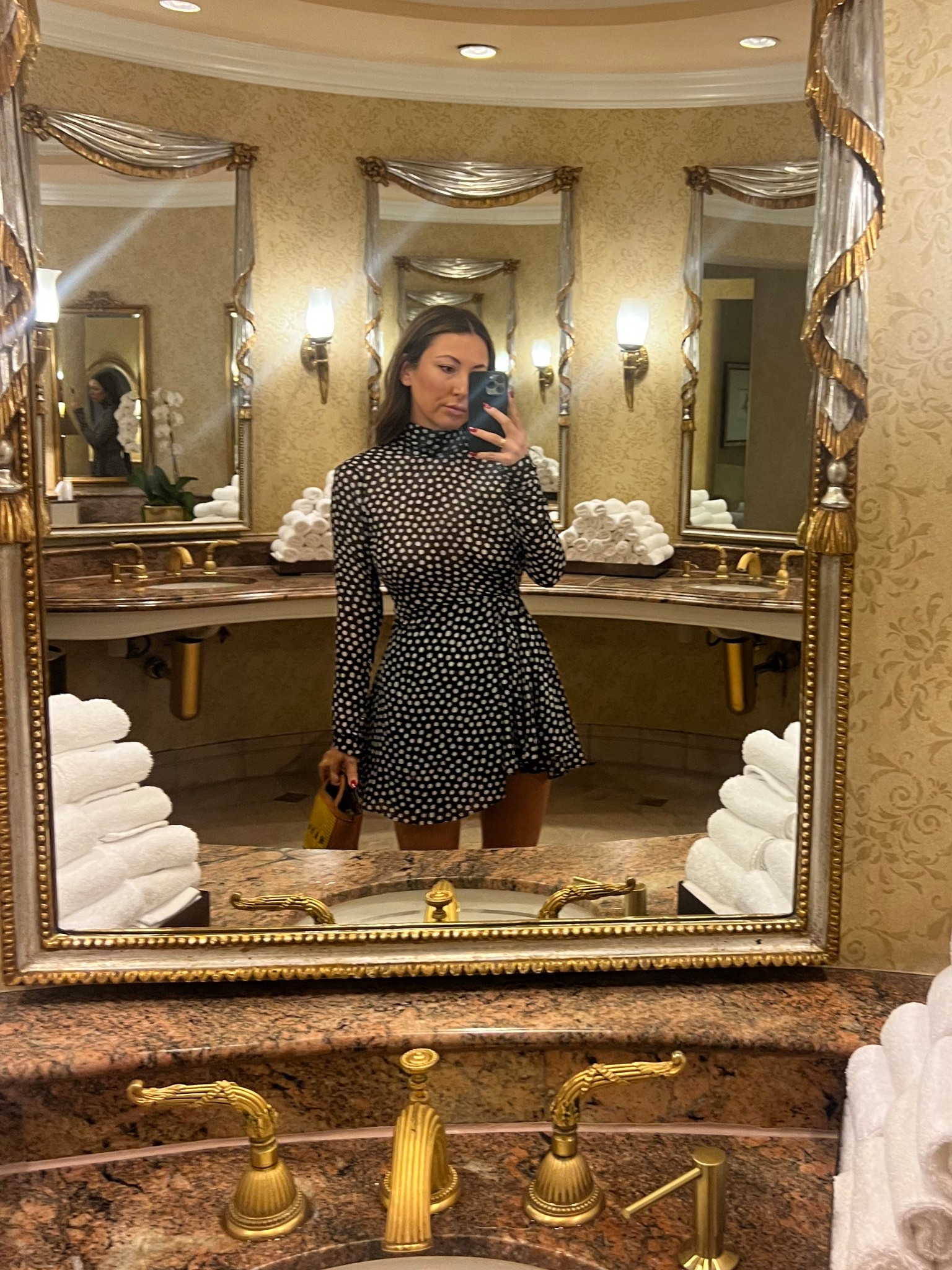 Ronny Kobo Black Mini Polka Dot High Neck Long Sleeve Dress from Saks ON SALE and Rent The Runway - Baby Shower Outfit / Sunday Church Dress / Brunch OOTD / RTR / Wedding Guest

#LTKSaleAlert #LTKWedding