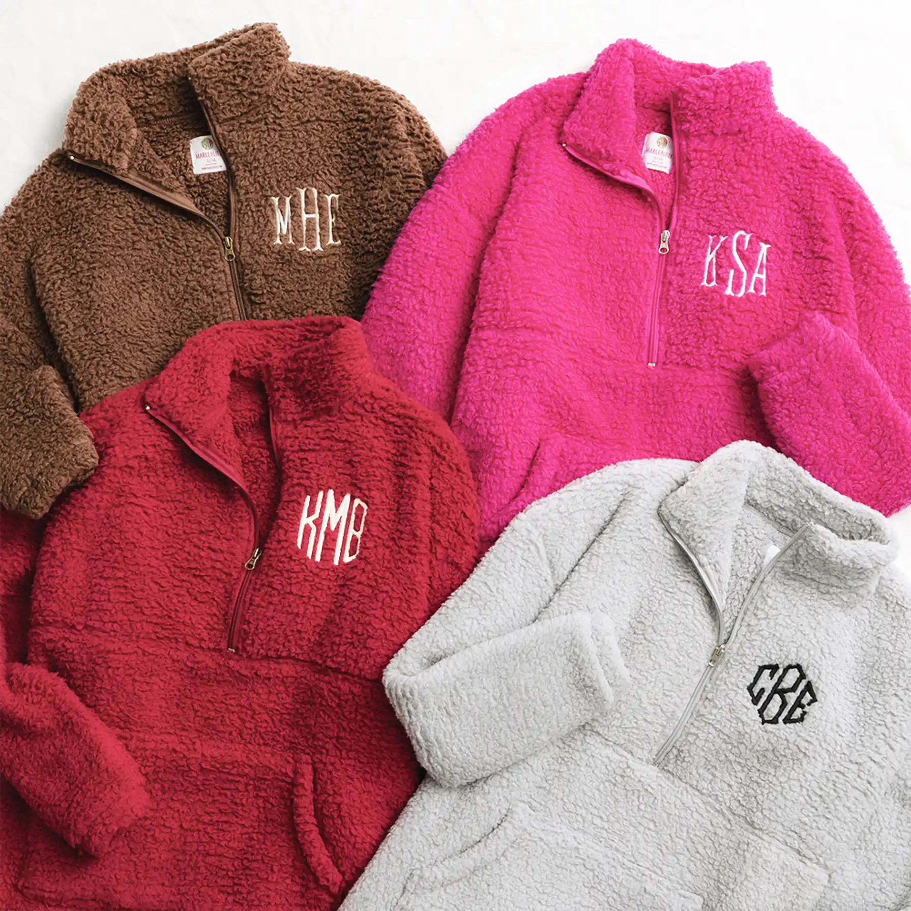 Monogrammed Sherpa Pullover | Marleylilly