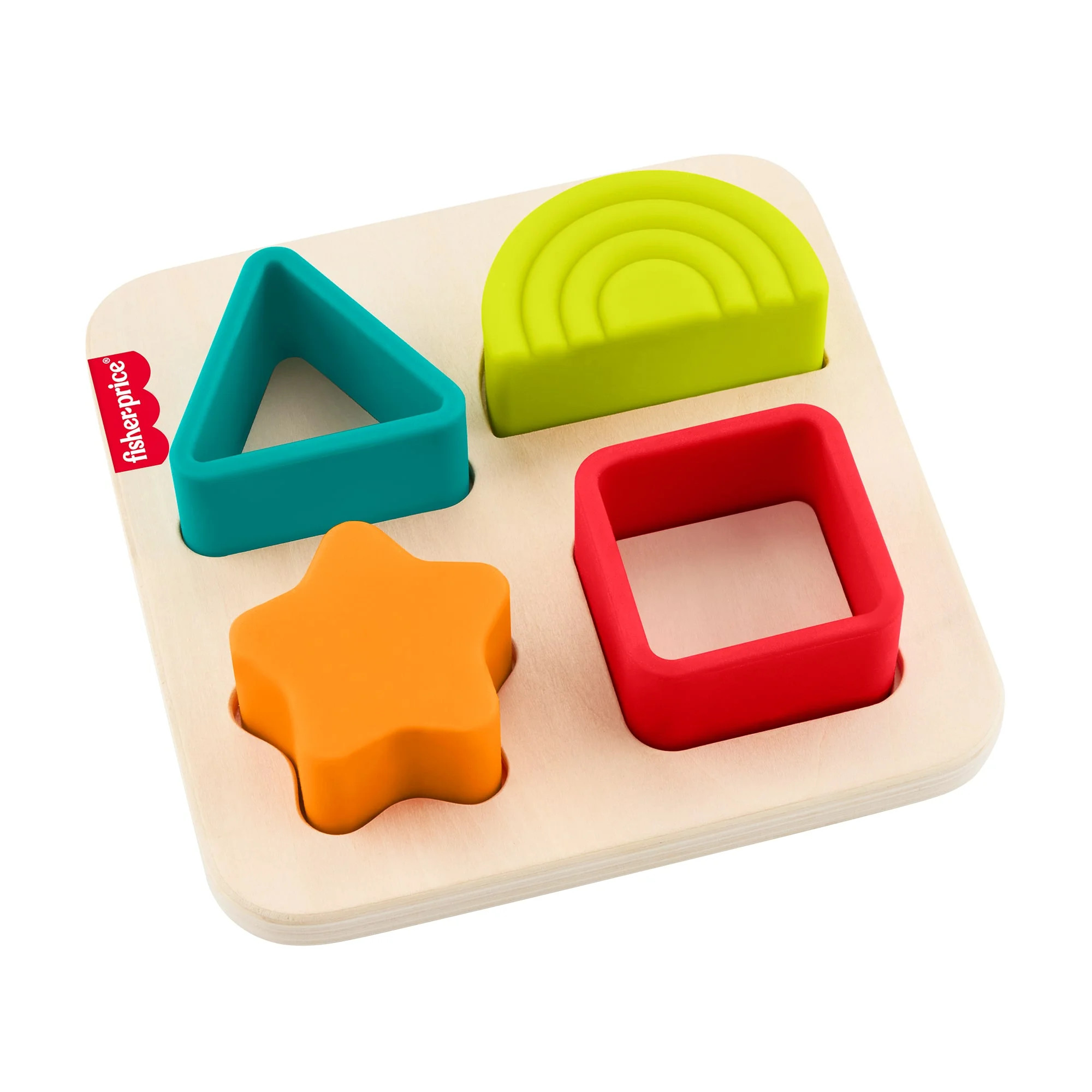 Fisher-Price Wooden Silicone Puzzle, Shape-Sorter Developmental Toy for Baby, 6 Months + | Walmart (US)
