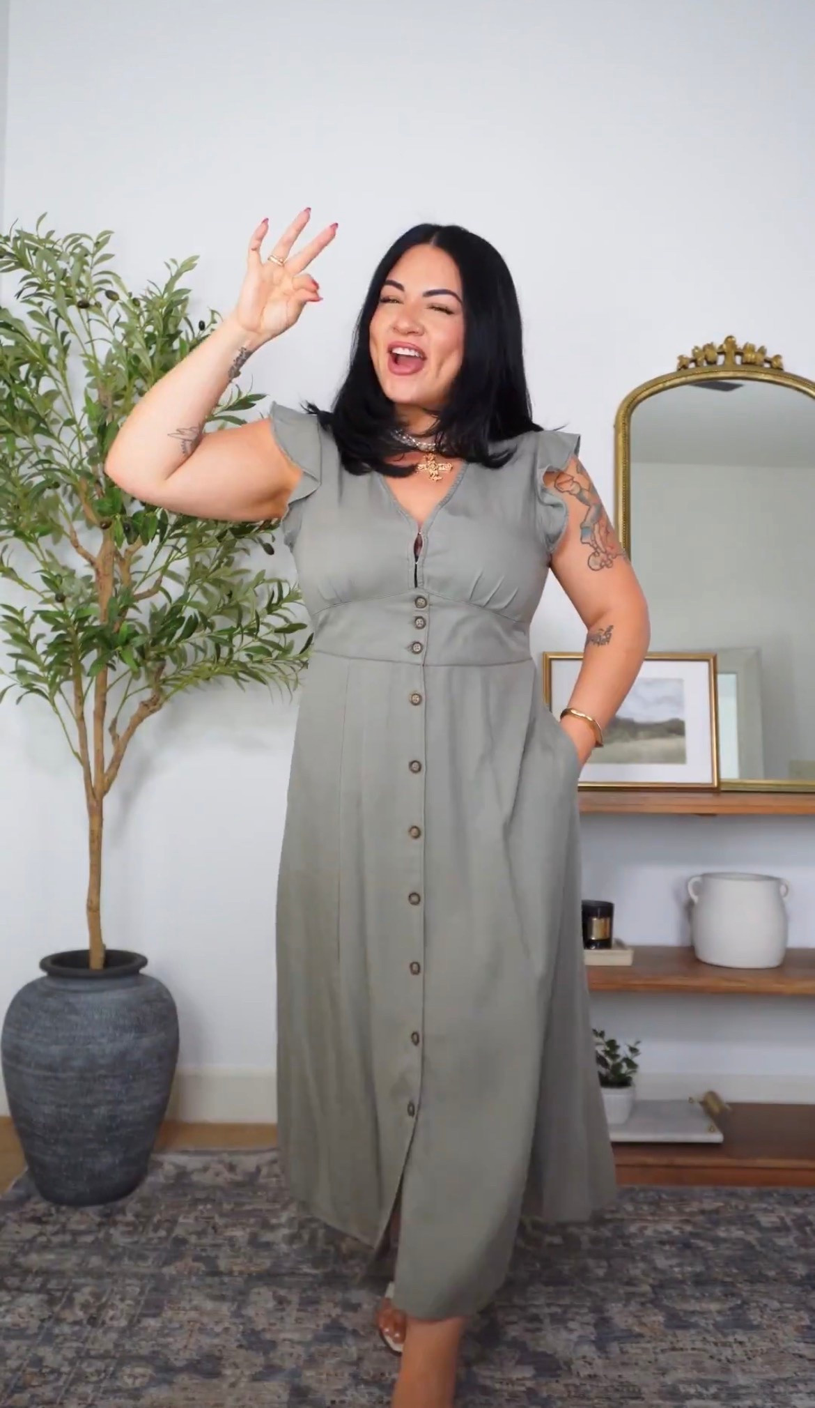 wearing a size large in this @Quince midi dress! on sale for 52% off!

#LTKootd #LTKSeasonal #LTKSaleAlert