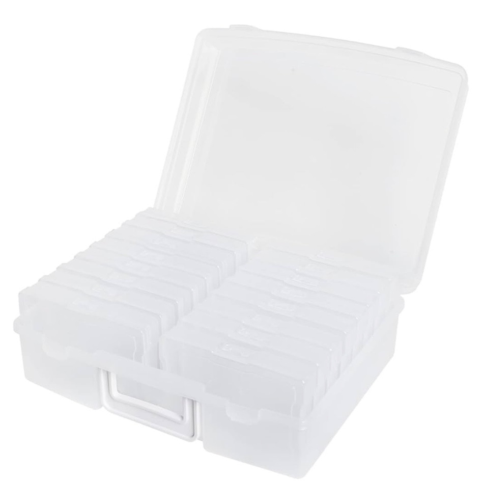 Photo organizer! This is definitely a favorite way to store my precious memories and pictures 🩷  has 16 individual cases that hold 4x6 pictures. Also comes with labels to label each box inside.

#LTKHome #LTKSaleAlert #LTKFamily