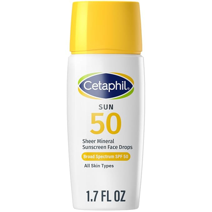 Cetaphil Sheer Mineral Liquid Sunscreen for Face, 100% Mineral UVA/UVB Filters, Zinc Oxide Broad ... | Amazon (US)