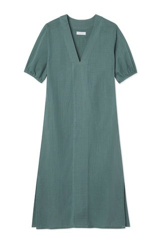 Gauze Caftan in Cypress | LAKE Pajamas