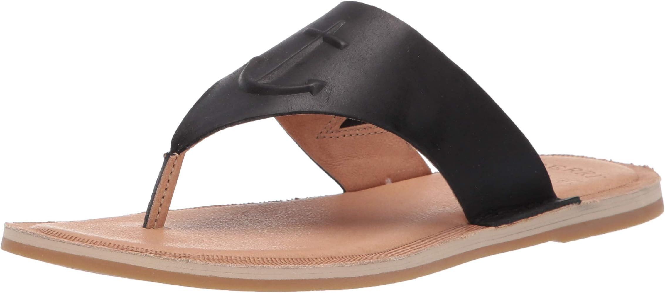 Amazon.com | Sperry Women's Seaport Thong Leather Sandal, Platinum, 5.5 Medium | Flip-Flops | Amazon (US)