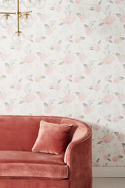 Magnolia Home Watercolor Roses Wallpaper | Anthropologie (US)