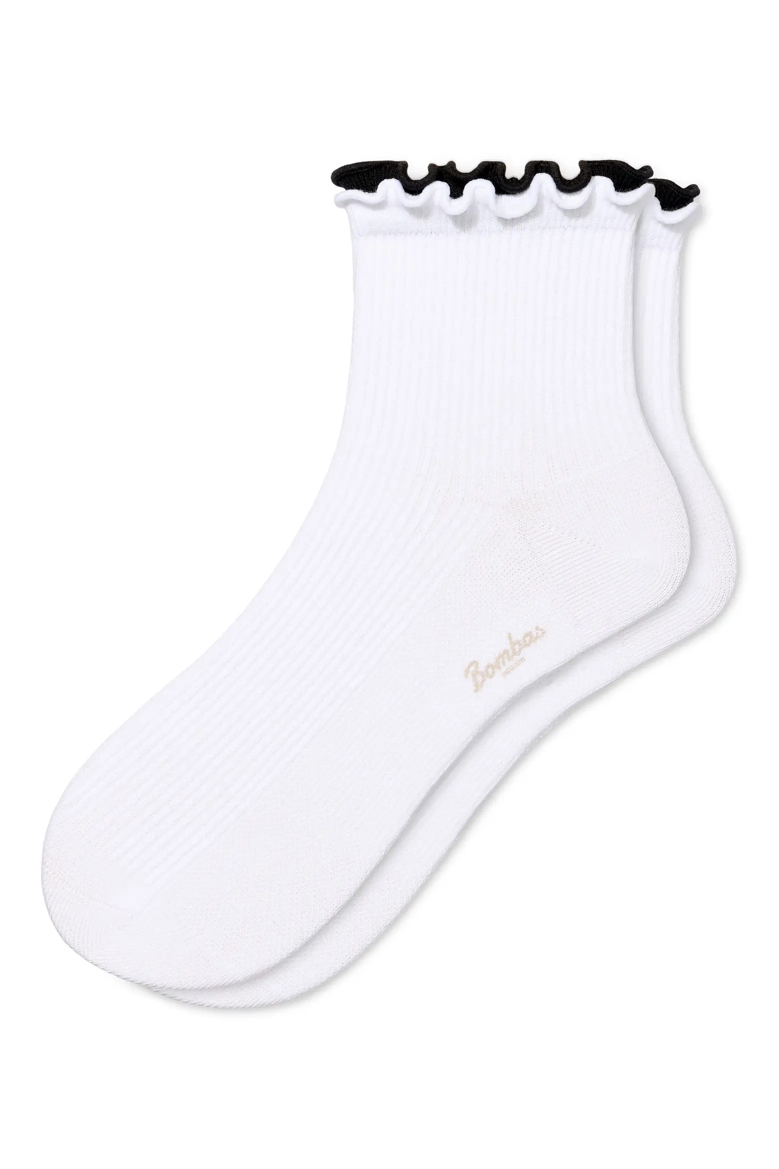 Bombas Solid Double Ruffle Lightweight Quarter Socks (Women) | Nordstrom | Nordstrom