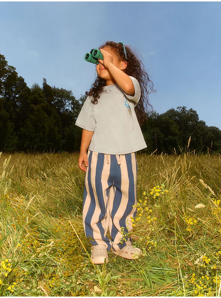 Chilli T-shirt and Stripe Wide Leg Joggers Outfit | George