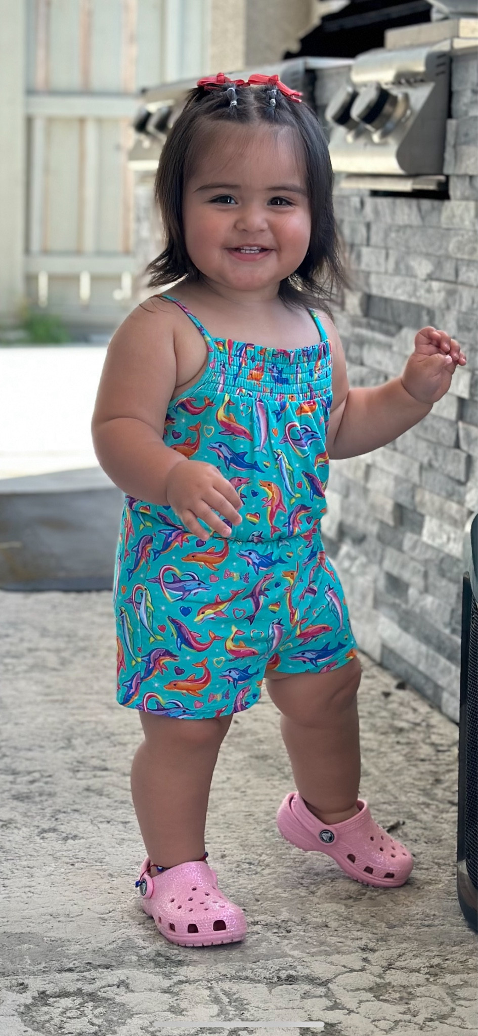 Lisa frank x poshpeanut collab romper 🐬🌈 

#LTKFind #LTKbaby #LTKkids