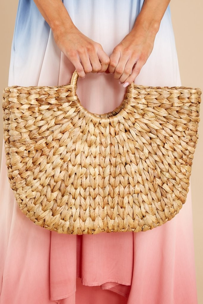 Let's Escape Together Medium Tan Bag | Red Dress 