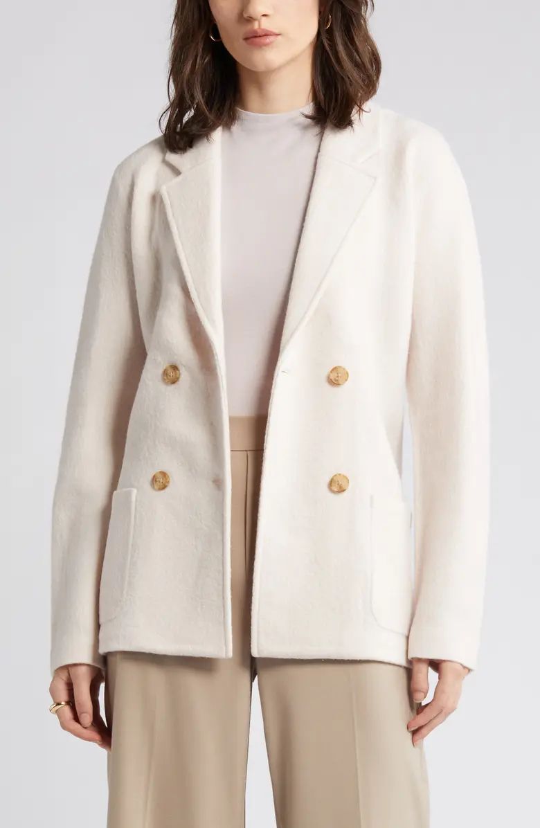 Double Breasted Boiled Merino Wool Blazer | Nordstrom