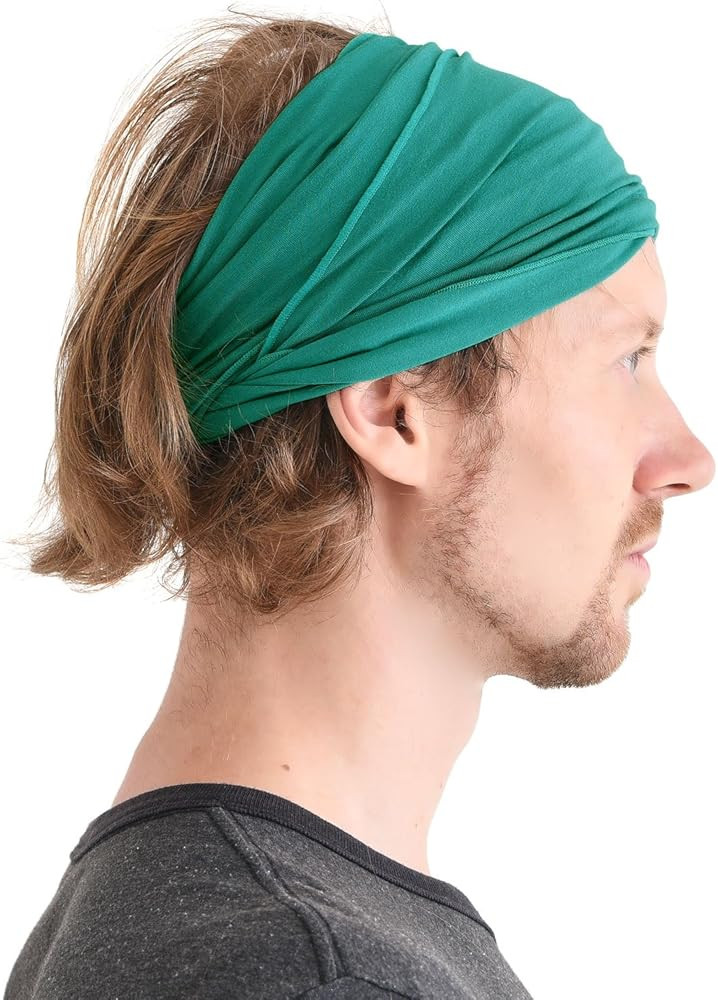 CHARM Mens Womens Elastic Bandana Headband Japanese Long Hair Dreads Head Wrap | Amazon (US)