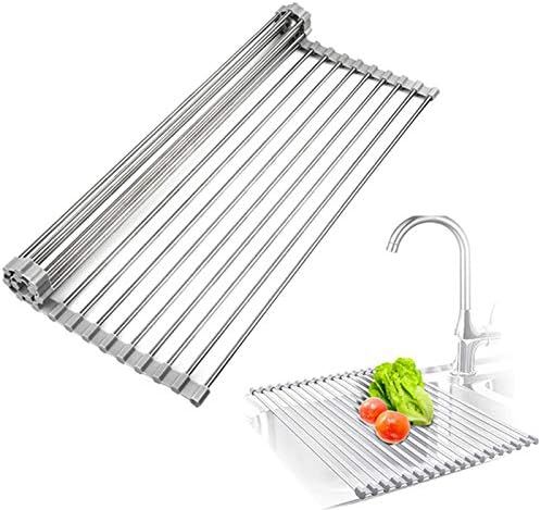 TOQI Roll Up Dish Drying Rack Over The Sink Multipurpose Kitchen Rolling Dish Drainer, Foldable R... | Amazon (US)