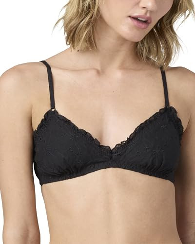 florence by mills Womens Sweet Bloom Collection Eyelet Bralette, Black, XX-Small | Amazon (US)