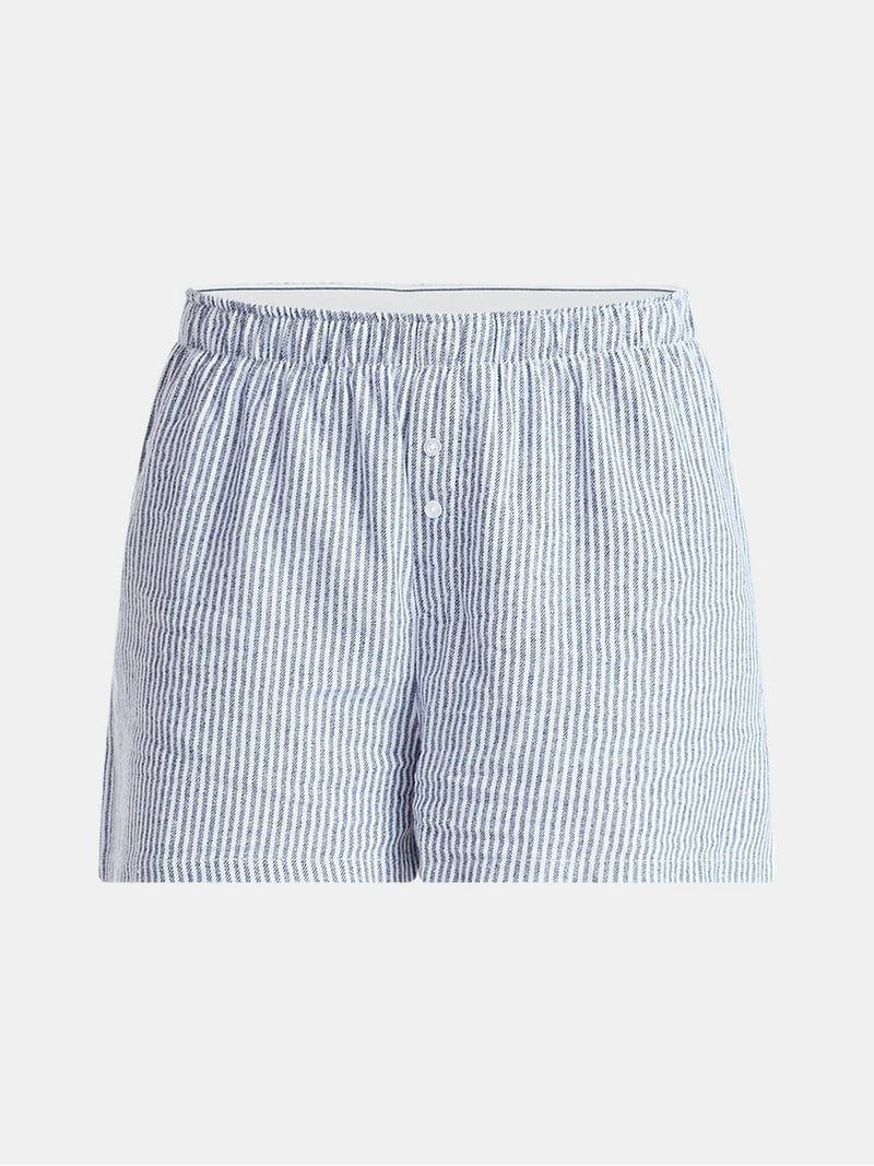 No Boundaries Sleepwear Cotton Boxer Shorts, 3'' Inseam, Women’s | Walmart (US)