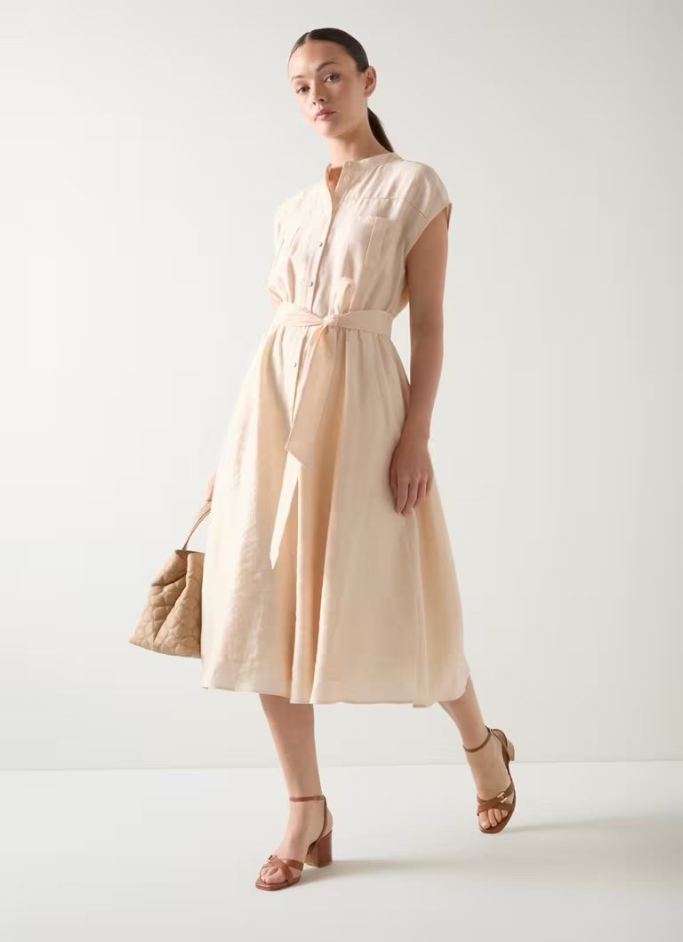 Meet your new favourite dress - the just dropped Fran stone linen midi by LK Bennett London. Partner with tan leather accessories for an understated yet sophisticated daytime look this summer 👜  use my 15% discount code on all full price styles at LK Bennett: REBECCALIPKINAUTHOR15

#LTKdresses #LTKuk #LTKsummer