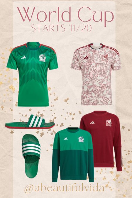 FIFA World Cup at Qatar starts 11/20!  Get ready to cheer your team on 🙌
soccer jersey // Mexico // slides 

#LTKstyletip #LTKfamily #LTKunder100