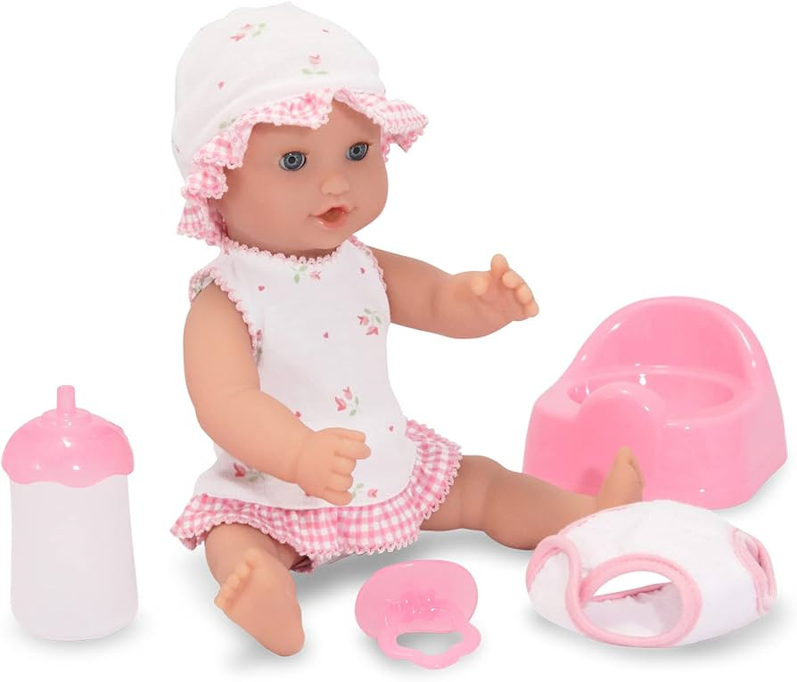 Melissa & Doug Mine to Love Annie 30.48 cm Drink and Wet Poseable Baby Doll with Potty, Bottle, P... | Amazon (CA)